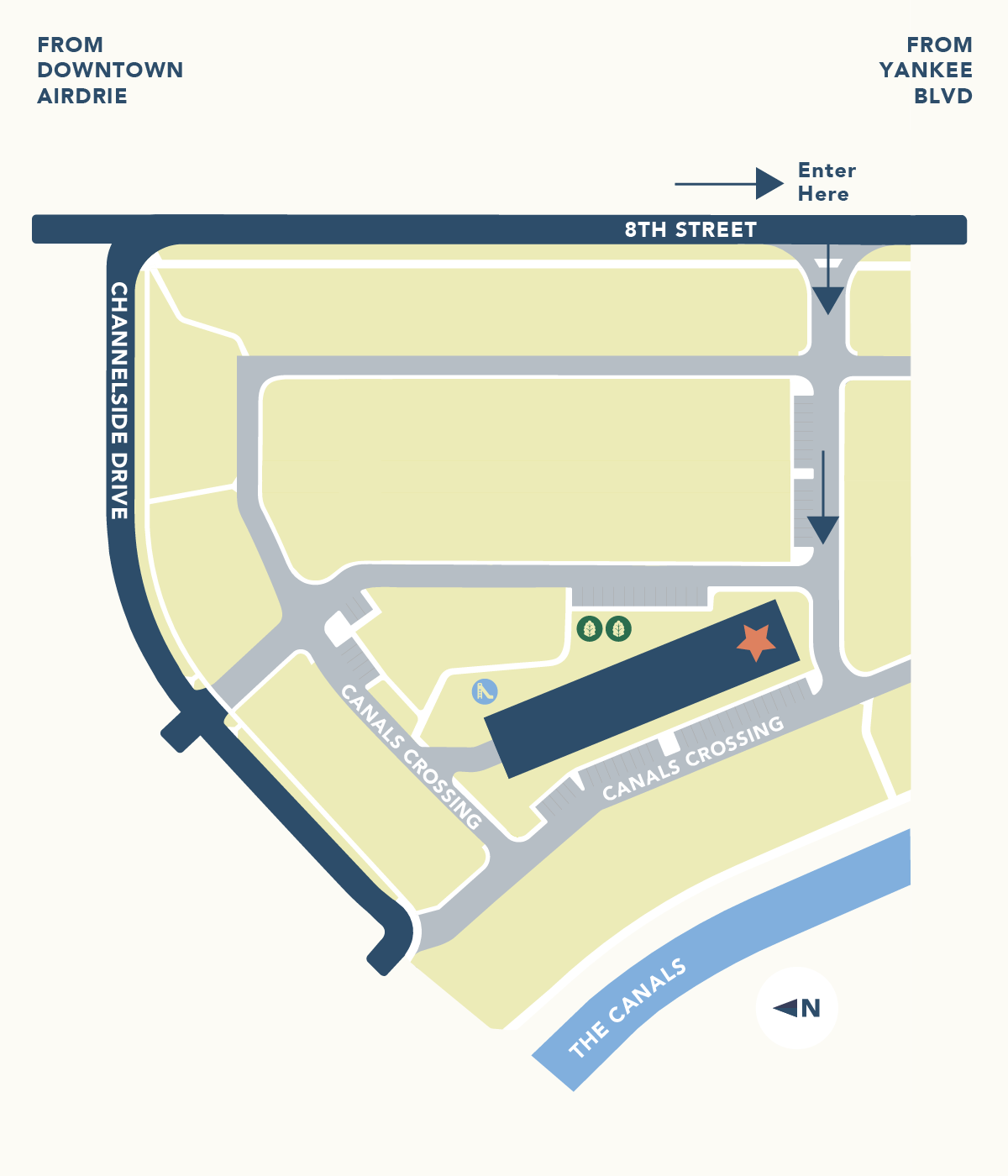 Map and Directions to Waterview Apartments at Canals Crossing Airdrie