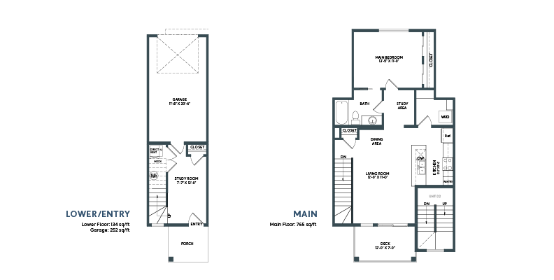 Jasper 3 Floorplan townhome for Rent