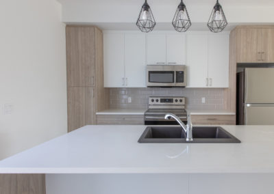 Kitchen in new townhome for rent in Edmonton